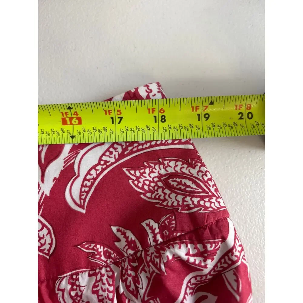 Talbots Dusty Red / Pink and White Floral A-Line Skirt. Size 16 - Picture 7 of 9